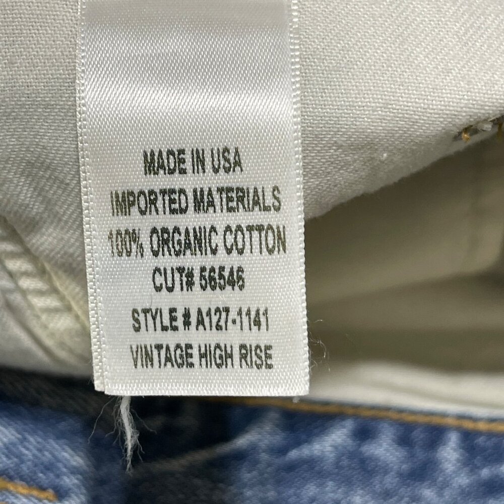 Agolde Vintage High Rise Jeans Size 28 Cotton Light Wash Fading - Picture 6 of 6